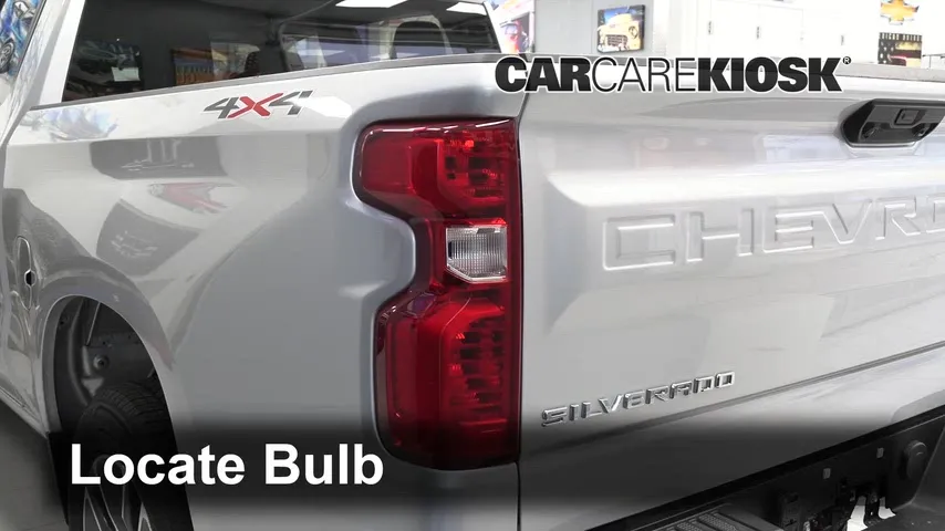2022 Chevrolet Silverado 1500 LT 2.7L 4 Cyl. Turbo Crew Cab Pickup Lights Tail Light (replace bulb)